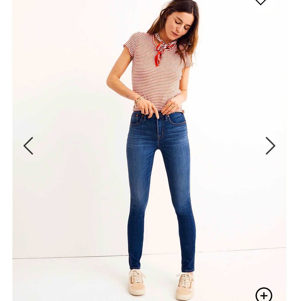 Madewell 10” High-Rose Skinny Jeans in Danny Wash